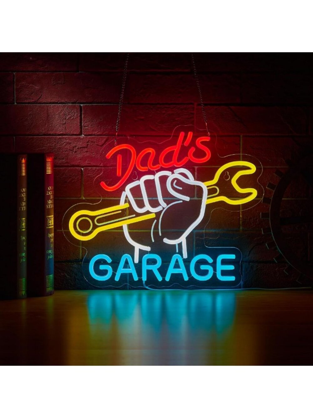 Neon Garage Wall Sign | LED Auto Repair Decor | Man Cave & Workshop Gift